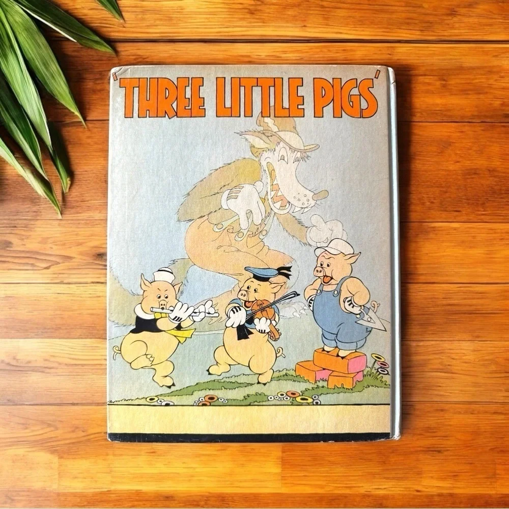 VINTAGE 1933 Walt Disney Three Little Pigs Silly Symphony Illustrated Book
